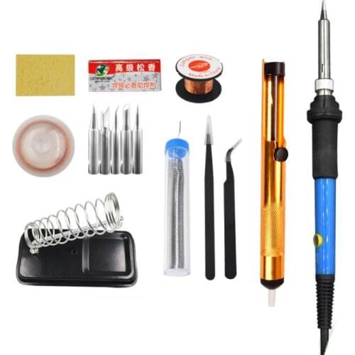 Electric Soldering Irons Welding Soldering Iron Tool With 5pcs Iron Tips Mini Handle Heat Pencil Soldering Iron 60W Tweezers