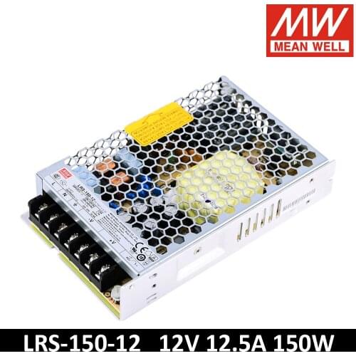 MEAN WELL LRS-150-12 85-264V AC TO DC 12V 12.5A 150W Meanwell LRS-150 Single Output Switching Power Supply