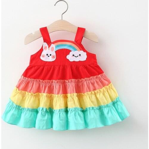 Summer newborn baby girl clothes dress for baby girls clothes 1 year baby birthday infant girls clothes vest dress 0-2Y vestidos
