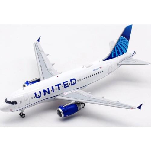 Diecast Alloy 1:200 Scale A319 N876UA UNITED Airlines Airplane Aircraft Plane Metal Model with Base Landing Gear Collectible Toy