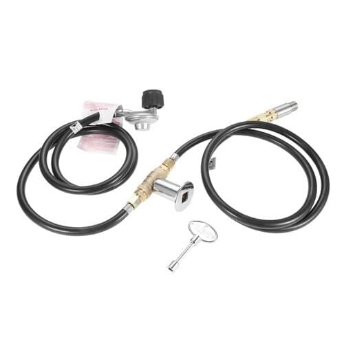 Max 150000BTU 1/2" Propane Gas Fire Pit Valve Control System Kit Hose Assembly Replacement (Key Control Valve Assembly Kit)