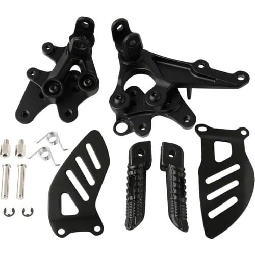 Motorcycle Matte Black Silver Front Footrest Foot Pegs For Suzuki GSXR1000 GSXR 1000 2005-2008 2007 2006