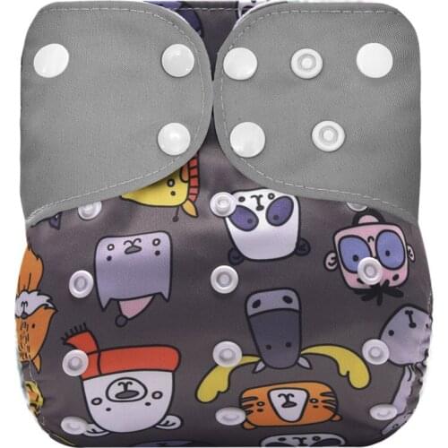 Washable Eco-Friendly Cloth Baby Diaper Reusable Adjustable Baby Nappies cloth diaper cover Fit 3-15kg Baby couches lavables