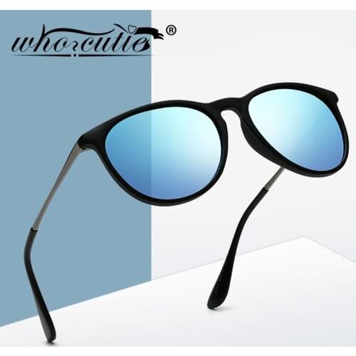 WHO CUTIE Polarized Sunglasses Men Women 2019 Brand Designer High Quality Round Frame Tortoiseshell Sun Glasses Male Shades OM11