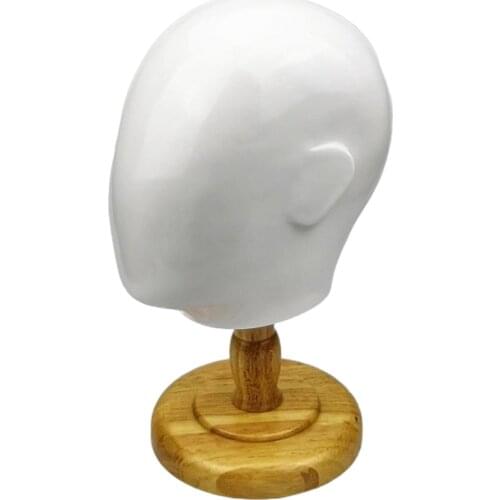 Male Mannequin Resin Mannequin Head Wooden Stand for Wig Glasses Hat Scarf Display 22.6