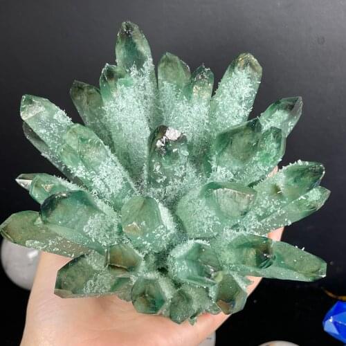 1Pcs Aura Quartz Crystal Cluster Angel Aura Natural Quartz Crystal Druzy Geode Specimen Minerals Reiki Healing Chakra