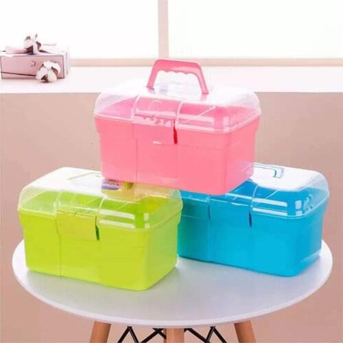 New S/L Manicure Tool Box Portable Desktop Storage Box Plastic Scissors Makeup Storage Box Jewelry Nail Polish Pen Container