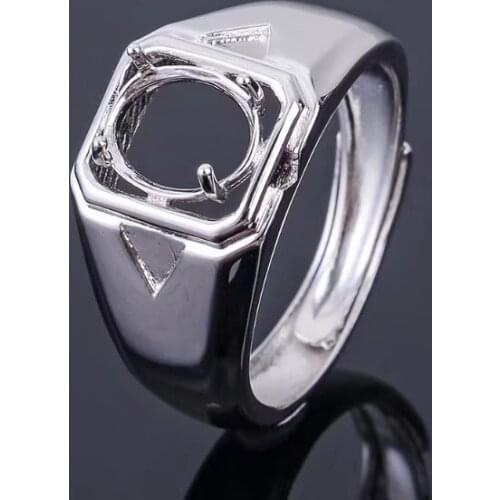 Sterling Silver Ring Setting for Gemstone Inlay Blank Silver Base for Jewelry Making 925 Silver Jewelry DIY Supplier