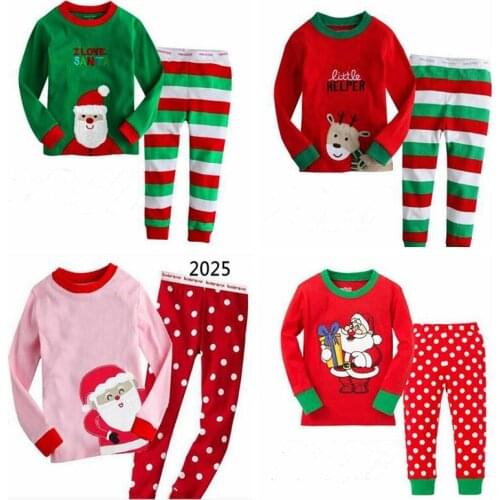 New Spring Autumn Kids Pajamas Baby Boys Girls Clothing Long Sleeve Cartoon PJS Cotton shirts + Pants Casual Childrens Pyjama