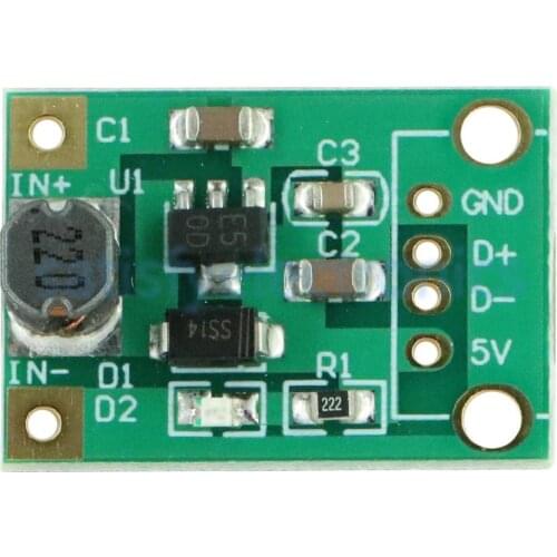 1Pcs DC-DC Step Up Boost Converter Module 1-5V to 5V 500mA 600mA Max for Arduino