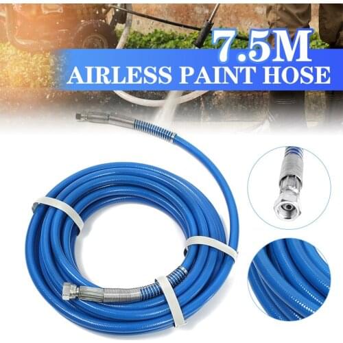 7.5m Spray Hose Airless Hose Tube Pipe 5000psi High Pressure Pipe Airless Sprayer Paint Hose For Spray Guns Sprayer Water