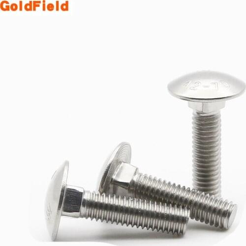 100/50pcs 304 stainless steel mashroom large head square neck carriage bolt