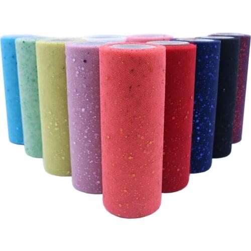 15cm*10Y Glitter Hexagon Sequins Tulle Roll Sequin Mesh Fabric Spool Tutu Skirt Bady Shower Wedding Party Decoration DIY Crafts