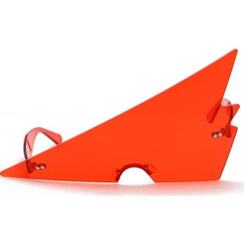 2020 New Personality Triangle Frameless Sun Glasses Male and Female Prom Party Funny Glasses Fashion Sunglasses for Women