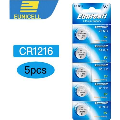 5pcs CR1216 ECR1216 DL1216 BR1216 LM1216 5034LC cr 1216 3V Li-ion Button Cell Battery Batteries for Watch Electronic Toy Remote