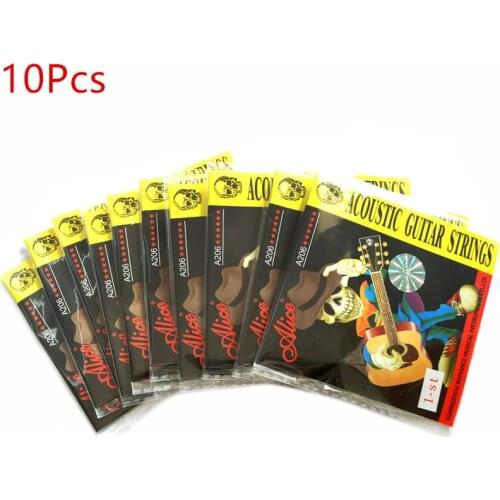 Acoustic Guitar Stainless Steel String Alice A206 A206SL .011 inch 0.28 mm 1st E First Single String encordoamento