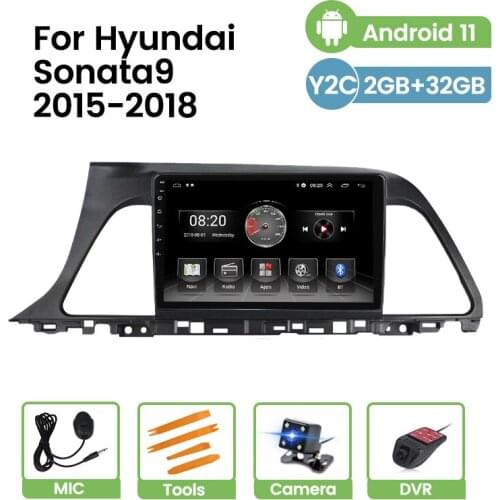 Android 11 Car Auto Radio Multimedia Video Player For Hyundai Sonata 9 2015 2016 2017 2018 GPS FM BT DSP RDS HD 1024*600 Carplay