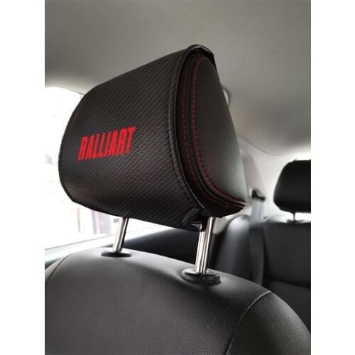 Car Headrest Covers for Mitsubishi Ralliart Car Headrest Protector Case Interior Accessories Car-Styling