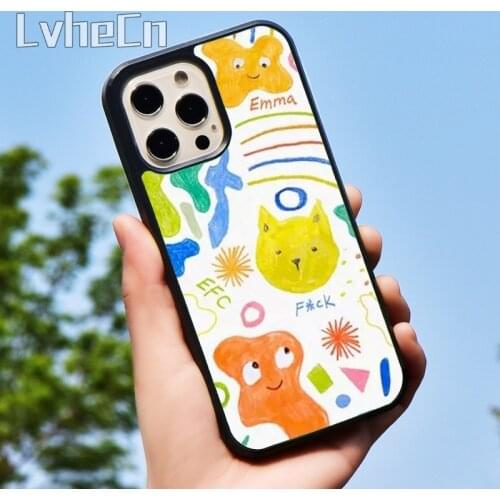 LvheCn Emma Chamberlain phone Case cover For iPhone 6 6S 7 8 X XR XS max 5 5S SE 2020 11 12 pro max Samsung S8 S9 S10 Plus