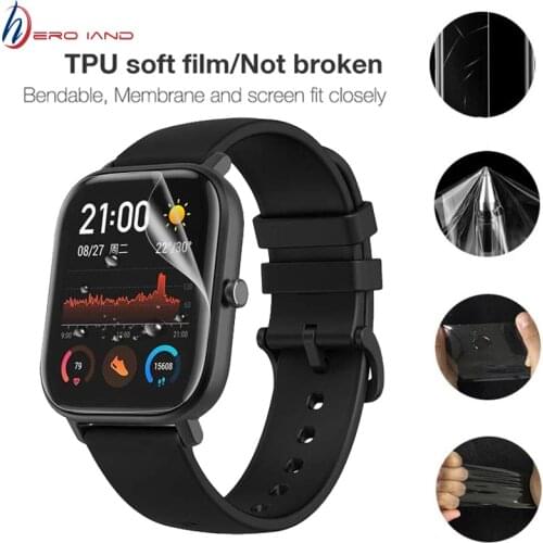 For Amazfit GTS Ultra Thin Anti-explosion TPU Screen Protector Film For Xiaomi Huami Amazfit GTS Smart Watch HD Protective Film