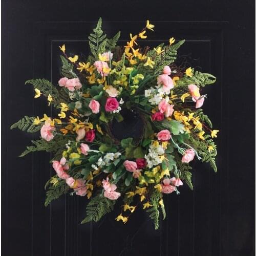 Door Wreath Flower Wreath Garland Wedding Indoor Home Door Decor Outdoor