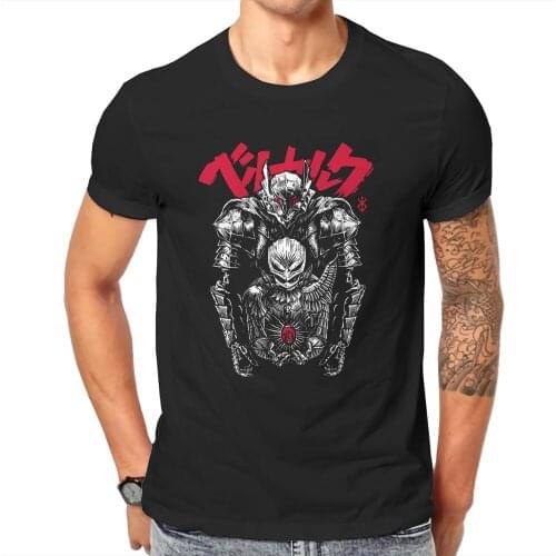Berserk Guts Griffith Behelit Manga TShirt for Men Swordsman and the Hawk Soft Summer Tee T Shirt Novelty Trendy Loose