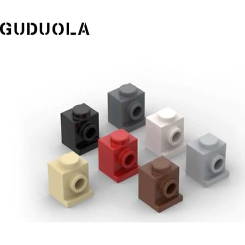Guduola Slope Brick 1 x 1 with Headlight 4070 Building Block Small Particle MOC Build Assembly block DIY Toys 70pcs/lot