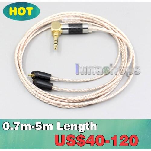 Hi-Res Brown XLR 3.5mm 2.5mm 4.4mm Earphone Cable For Etymotic ER4B ER4PT ER4S ER6I ER4 2pin LN006887