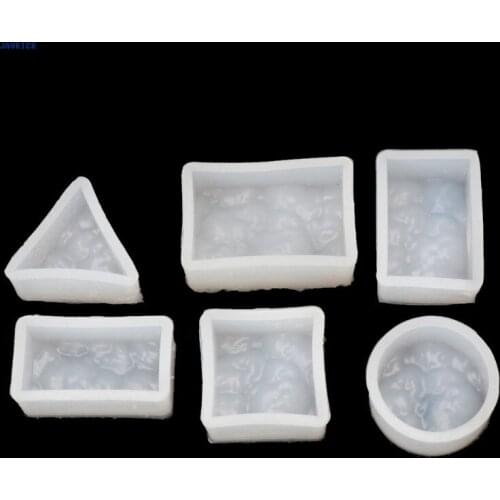 JAVRICK 6Pcs Silicone Resin Water Wave Pendant Mold Casting Mould Jewelry Making DIY