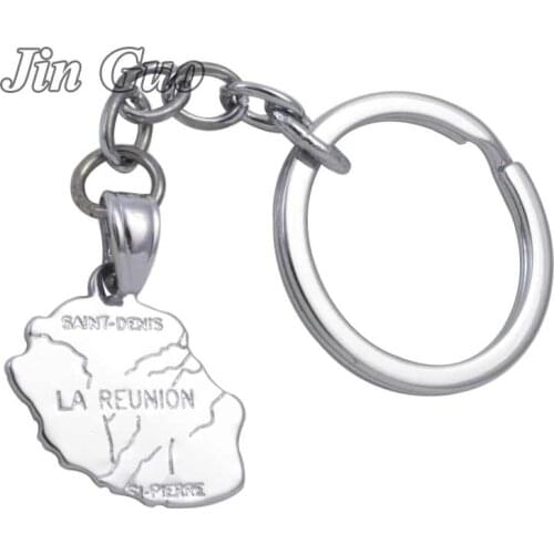 LA REUNION map key ring & key chain