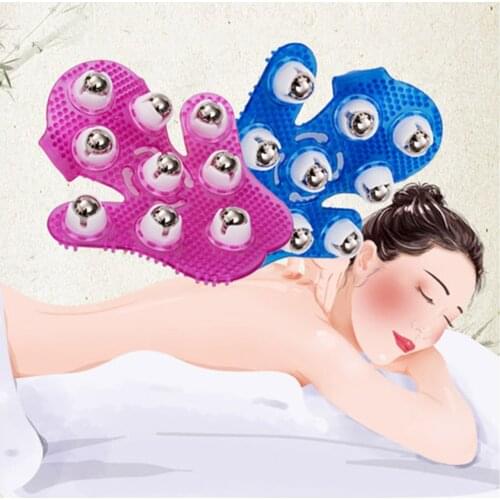 Palm Shape Massager Nine Beads 360 Degree Rotate For Body Shaping Fitness Body Care Manual Neck Massager