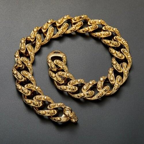 23mm/30mm Durable Metal Dogs Training Choke Chain Collars for Large Dogs Pitbull Bulldog Durable Stainless Steel Slip Dog Collar