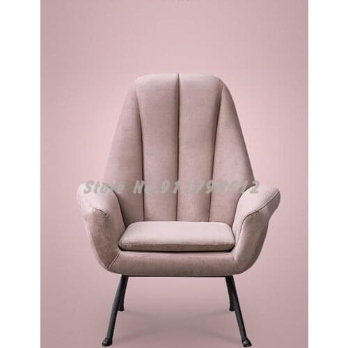 Single small sofa net red swan chair western dining chair sofa nordic light luxury makeup chair bedroom fabric sofa chair