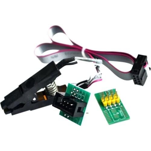 Update version SOIC8 SOP8 Test Clip For EEPROM 93CXX / 25CXX / 24CXX in-circuit programming+2 adapters