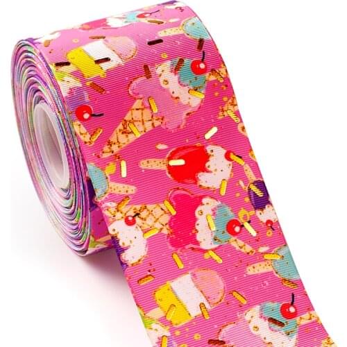 Gold Metallic Foil Rectangular Round Box for Handmade Hair Bow clip Grosgrain Ribbon 75mm 2 yards