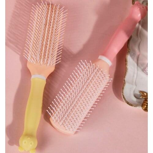 Curling Comb Salon Styling Hairdressing Supplies Cartoon Anti-Static Detangle Massage Womens Hair Brush Barber Accessories