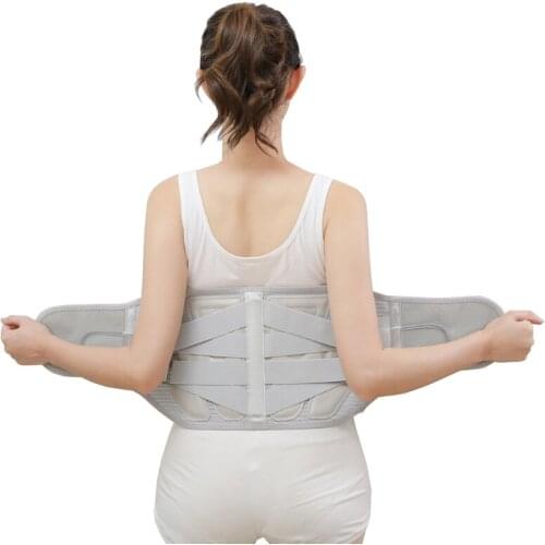 Tourmaline Self-Heating Magnetic Bar Waist Belt Lower Back Brace Treatment of Lumbar Disc Herniation Muscle Strain Double Banded