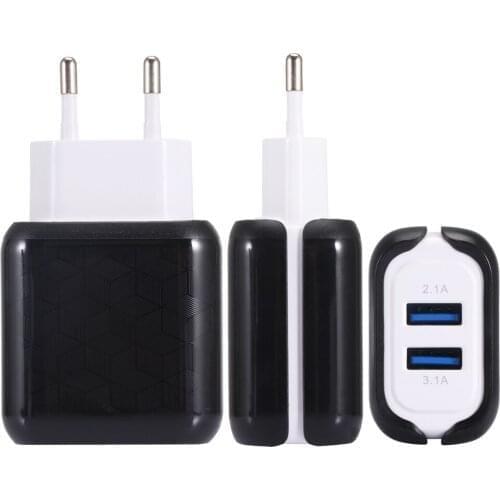 Travel wall fast charger charging 15W wall charger universal dual USB 2 port charger plug for iPhone Samsung Huawei for
