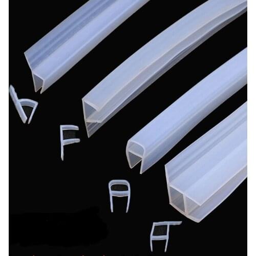 5M Glass Silicone Rubber Window Sealing F U h Corner Shape Door Weather Strip Draft Stopper Shower Acoustic Panel 6/8/10/12mm