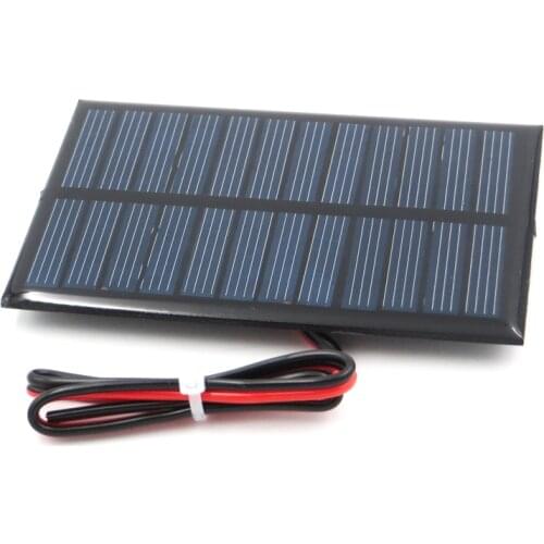 5 V 150mA 0.75Watt extend wire Polycrystalline Silicon DIY Battery Charger Small Mini Solar Cell Panel education 5V Volt