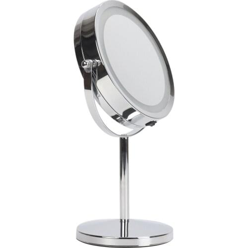 1X/10X Magnifying Makeup Mirror Portable Dressing Table Cosmetic Mirrors LED Lighted 7 Inch Desktop Double Sided Makeup Mirror