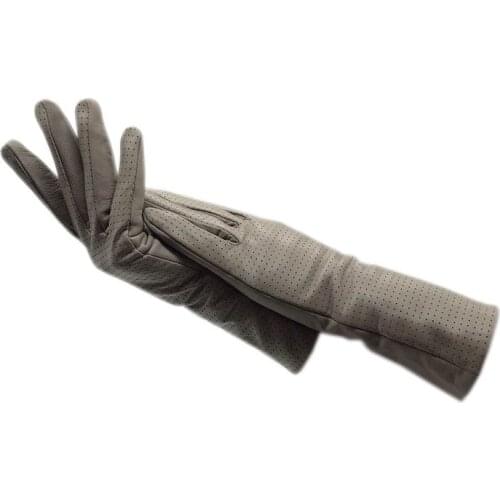 Winter ladies fashion sheepskin gloves punching leather autumn beige new driving warm dress motorcycle work sports banquet 2021