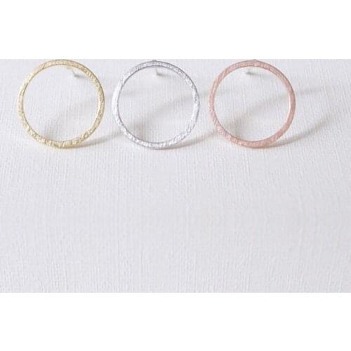 SMJEL Minimalist Jewelry Brush Geometric Stud Earrings for Women Star Heart Triangle Circle Earrings Piercing Christmas Earing