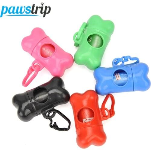 1pc Pet Waste Bag Dispenser For Dog Poop Bag Bone Shape Small Dog Waste Poop Bag Dispenser Holder with Leash Clip Accessories