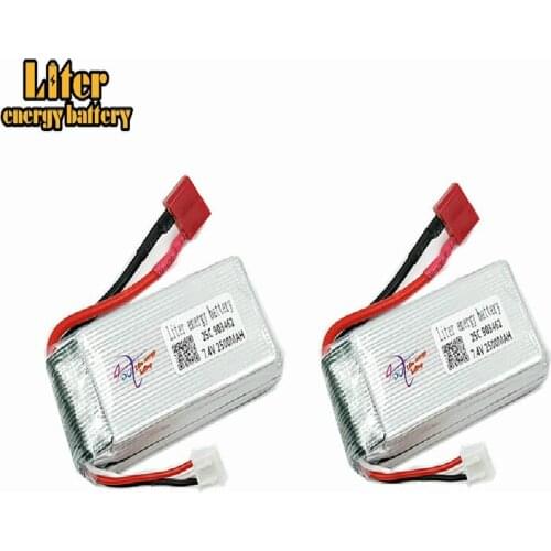 2pcs/set 7.4V 2500mAh 903462 Lipo Battery 12423 12428 For Wltoys Crawler Car 7.4 V 25c Lithium battery