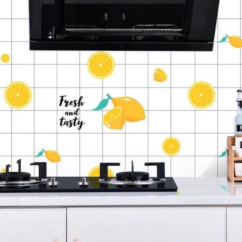 3D Design Decoration Homehold DIY Kitchen Wallpaper Oil-proof Stickers Self-adhesive Waterproof Wallpaper for Bathroom Floors