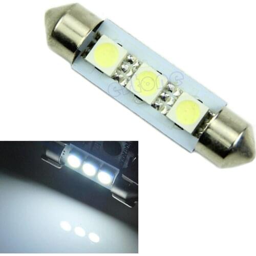 41mm 3 SMD 5050 LED Pure White Car Interior good Light Lamp Bulb New Dropshipping