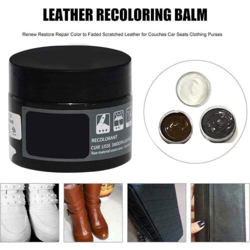 50ml Car Seat Sofa Bag Leather Repair Cream Color Renew Balm Coloring Agent fill color vacancies and scratches For sofa bag shoe