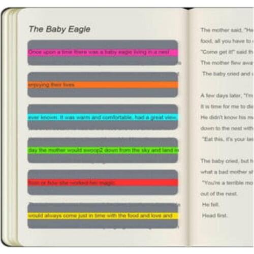 6PCS/Pack Reading Strips Highlight Strips Colored Overlay Highlight Bookmarks Help with Dyslexia People