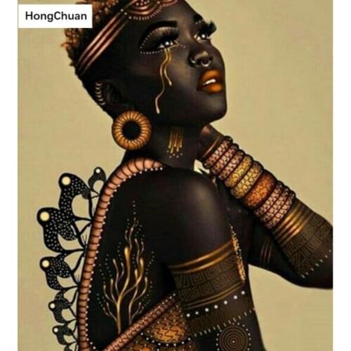 African woman fast delivery square/round diamond embroidery mosaic DIY 5D diamond painting home decoration mural cross stitch